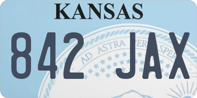 KS license plate 842JAX