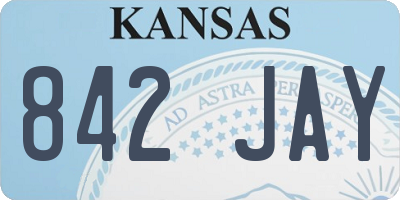 KS license plate 842JAY