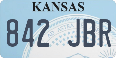 KS license plate 842JBR