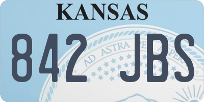 KS license plate 842JBS