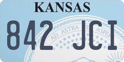 KS license plate 842JCI