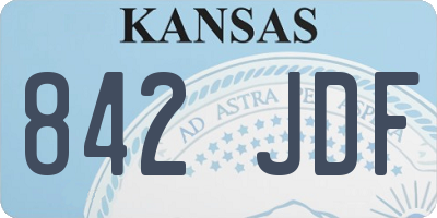 KS license plate 842JDF