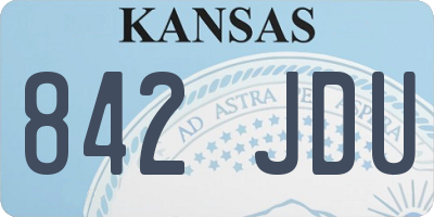 KS license plate 842JDU