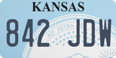 KS license plate 842JDW