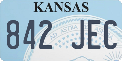 KS license plate 842JEC