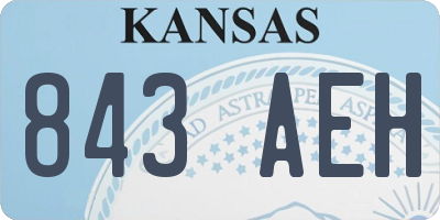 KS license plate 843AEH