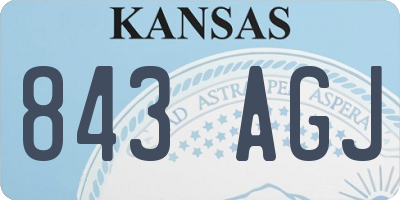 KS license plate 843AGJ