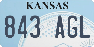 KS license plate 843AGL