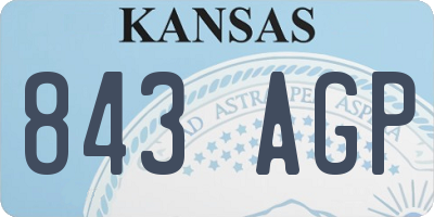 KS license plate 843AGP