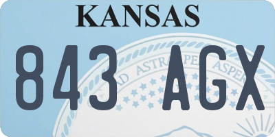 KS license plate 843AGX