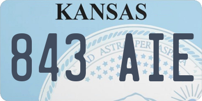 KS license plate 843AIE