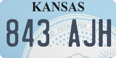 KS license plate 843AJH