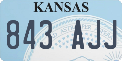 KS license plate 843AJJ