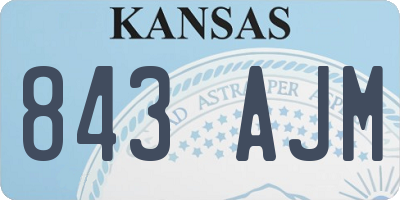 KS license plate 843AJM