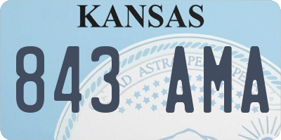 KS license plate 843AMA