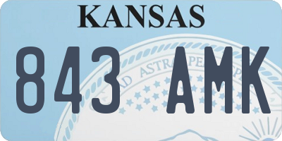 KS license plate 843AMK
