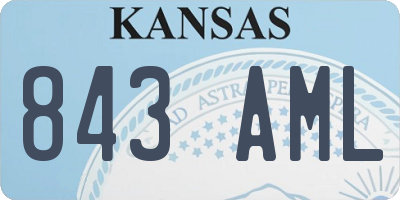 KS license plate 843AML