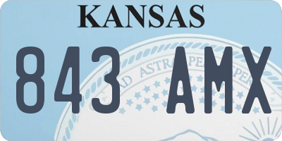 KS license plate 843AMX