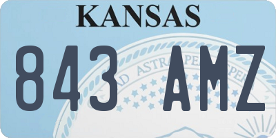 KS license plate 843AMZ