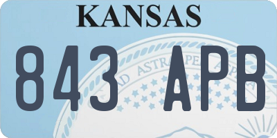 KS license plate 843APB