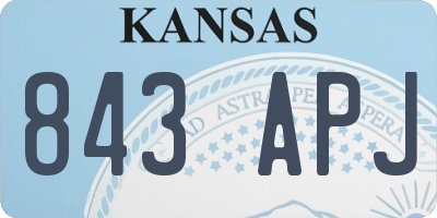 KS license plate 843APJ