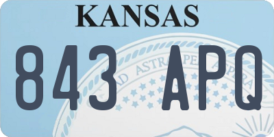 KS license plate 843APQ