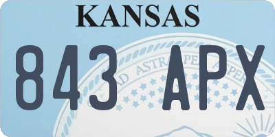 KS license plate 843APX