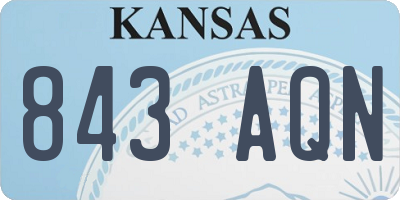 KS license plate 843AQN