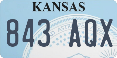 KS license plate 843AQX