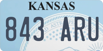 KS license plate 843ARU