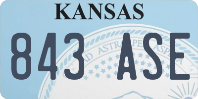 KS license plate 843ASE