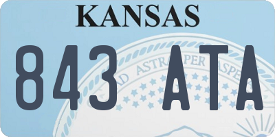 KS license plate 843ATA