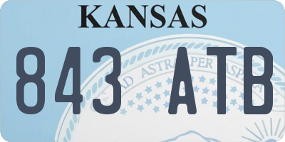 KS license plate 843ATB