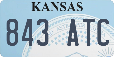 KS license plate 843ATC