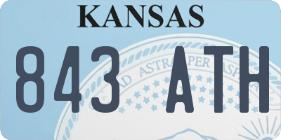 KS license plate 843ATH