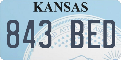KS license plate 843BED