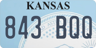 KS license plate 843BQQ