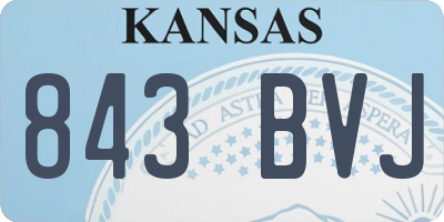 KS license plate 843BVJ