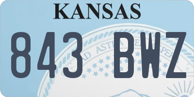 KS license plate 843BWZ