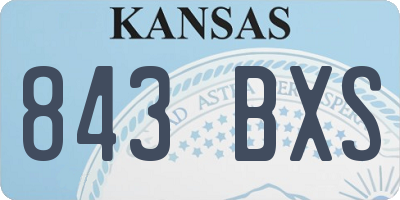 KS license plate 843BXS