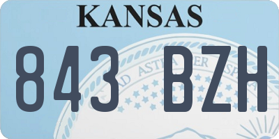 KS license plate 843BZH