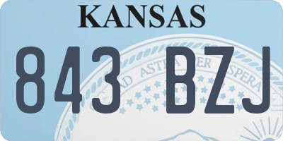 KS license plate 843BZJ