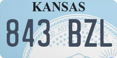 KS license plate 843BZL