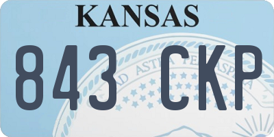 KS license plate 843CKP