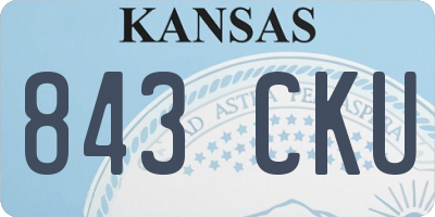 KS license plate 843CKU
