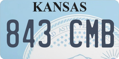 KS license plate 843CMB