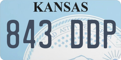 KS license plate 843DDP