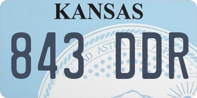 KS license plate 843DDR