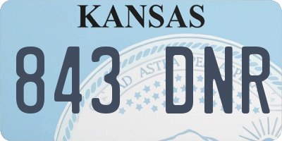 KS license plate 843DNR
