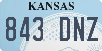 KS license plate 843DNZ